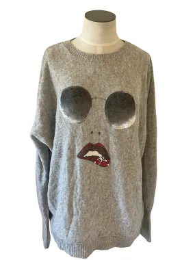 Lauren Moshi Ladona Pierced Lip Size Large Sweater