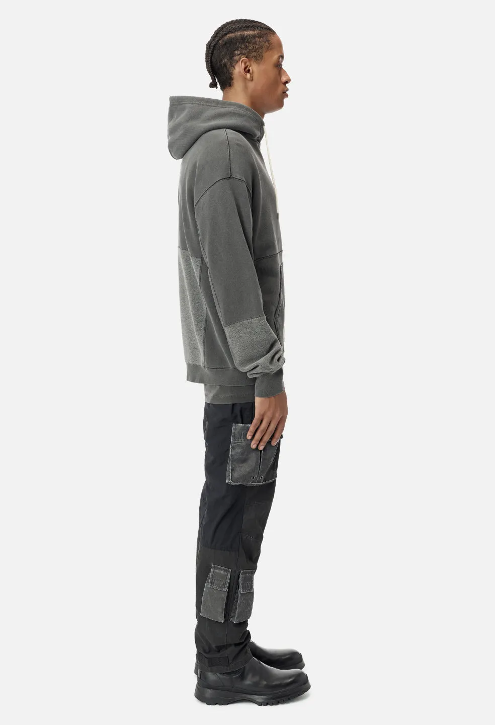 Loose Stitch Beach Hoodie / Washed Black