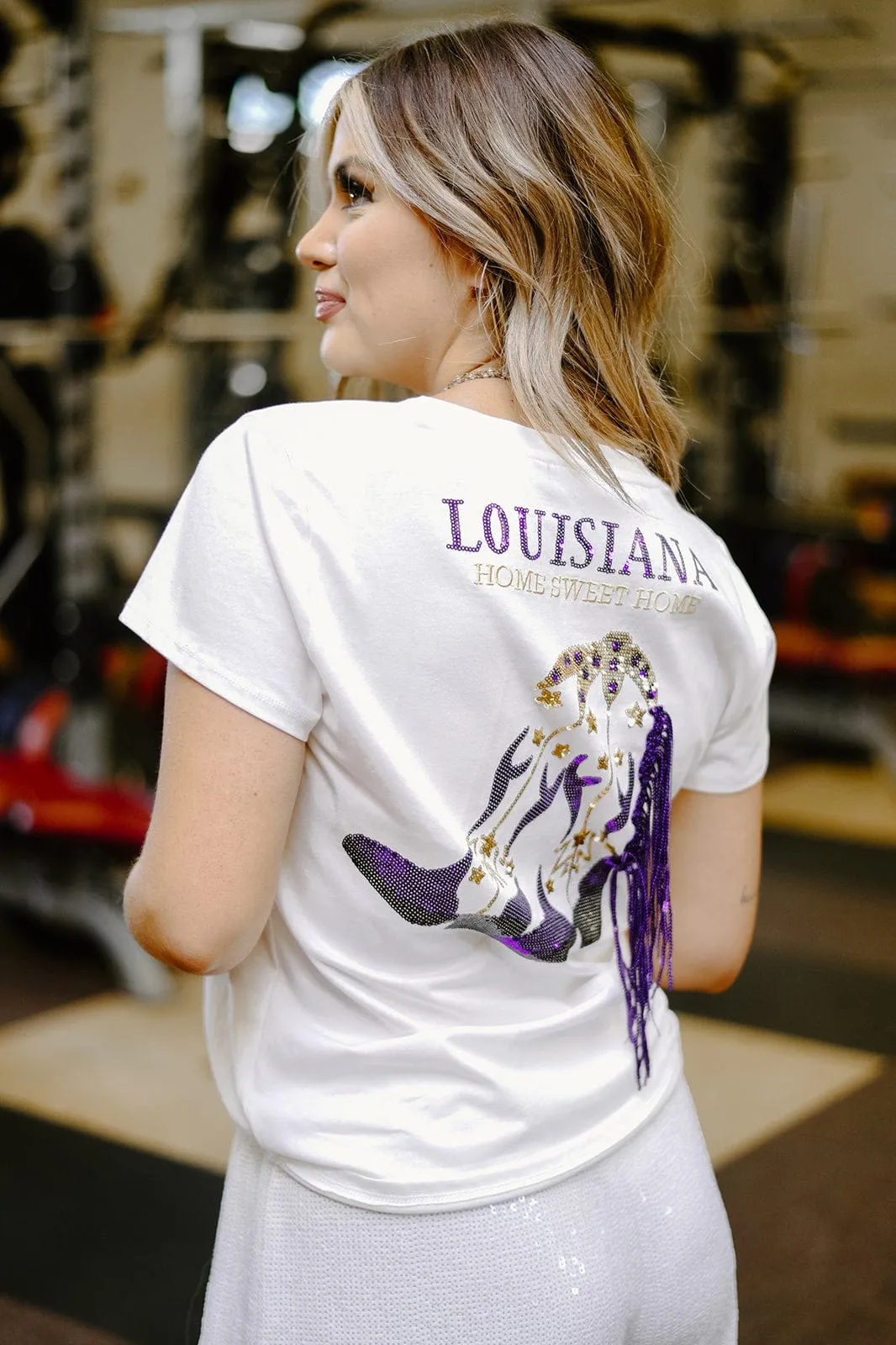 Louisiana Cowgirl Sequin Tee