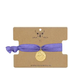 LOVE IBIZA ARMBAND PURPLE LILA COIN