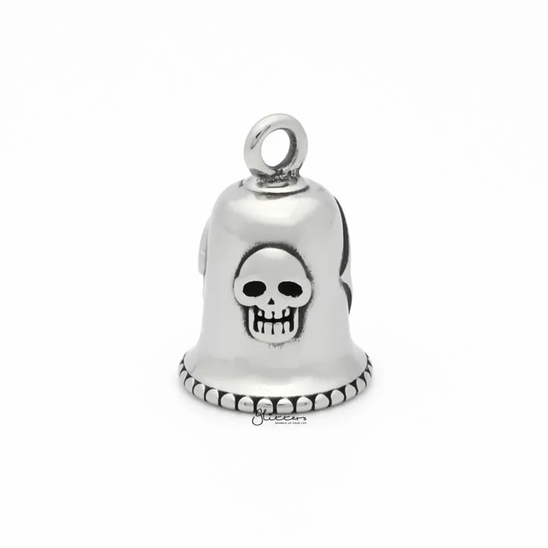 Lucky 13 Stainless Steel Bell Pendant - Silver