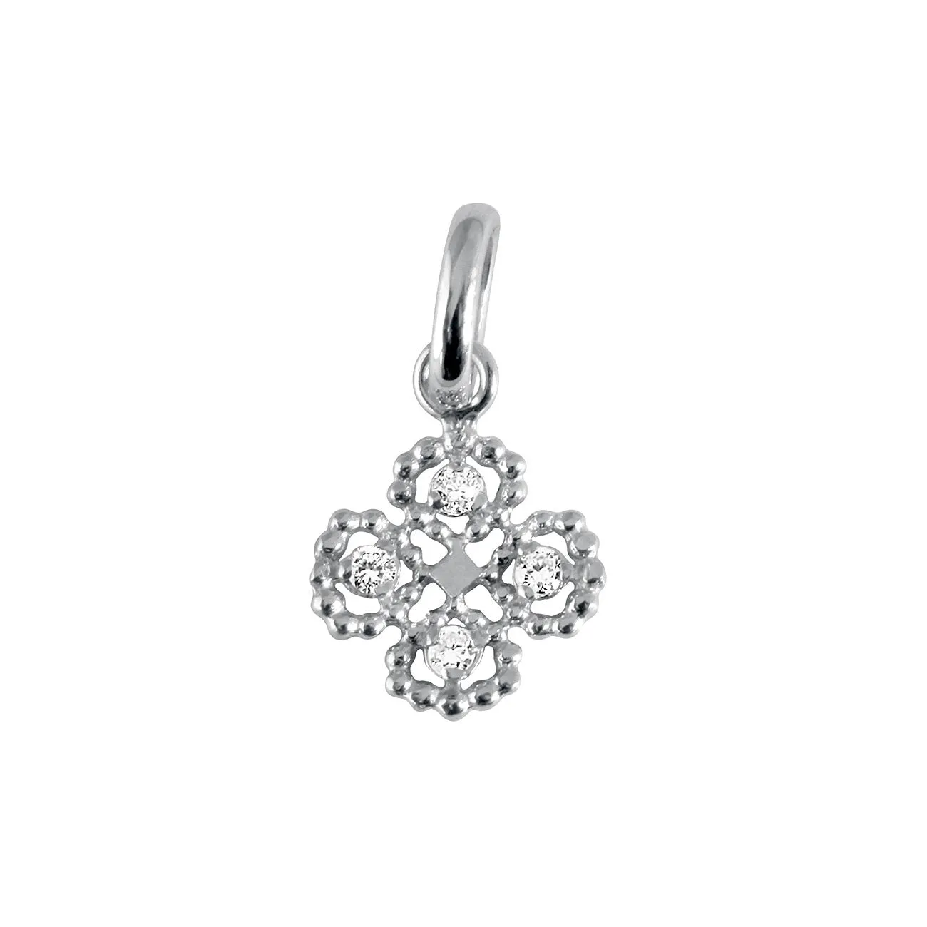 Lucky Clover diamond pendant, White Gold