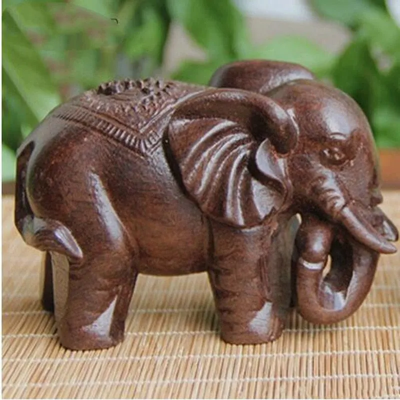 Lucky Elephant Green Aventurin Fortune Feng Shui Figurine