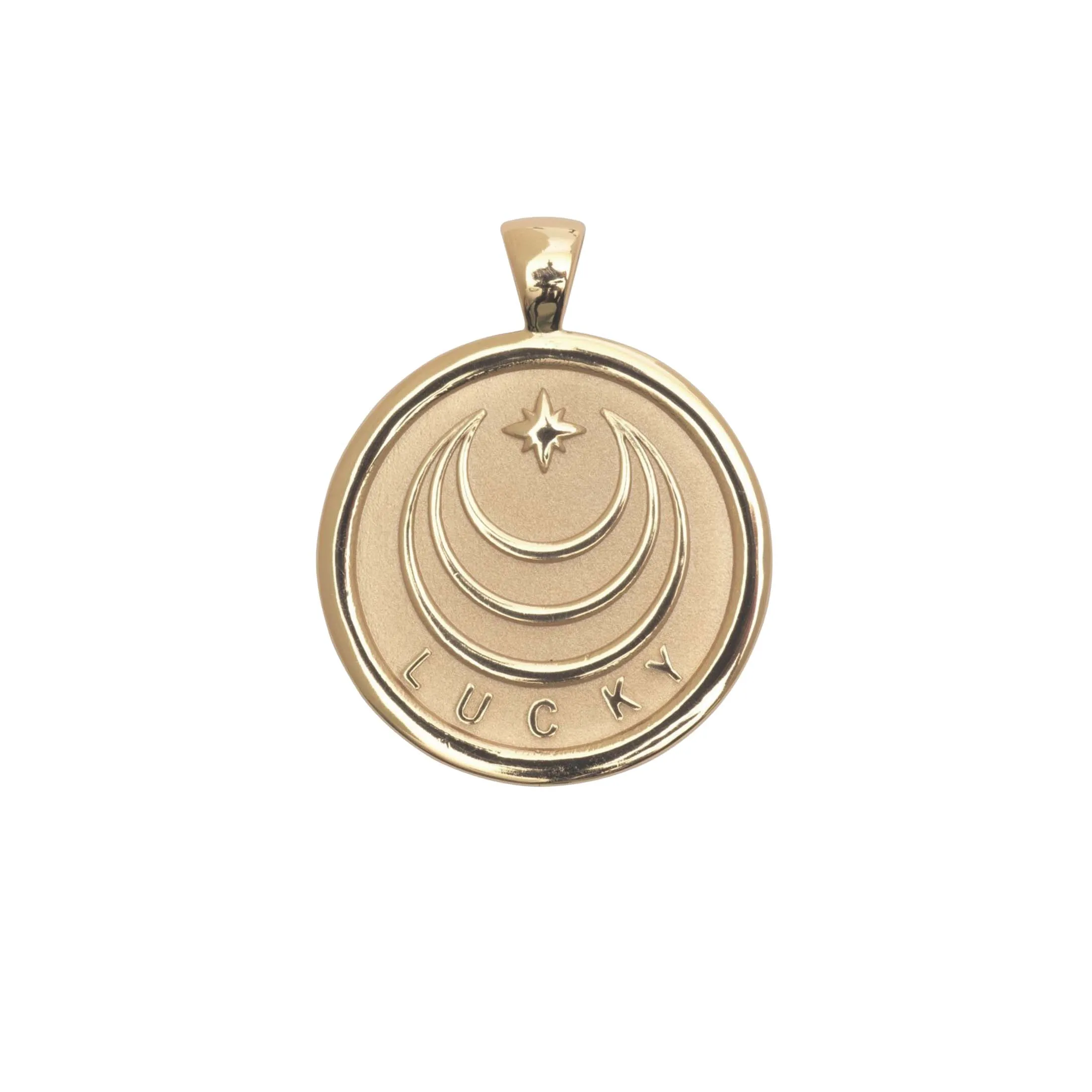 LUCKY JW Original Pendant Coin in Solid Gold