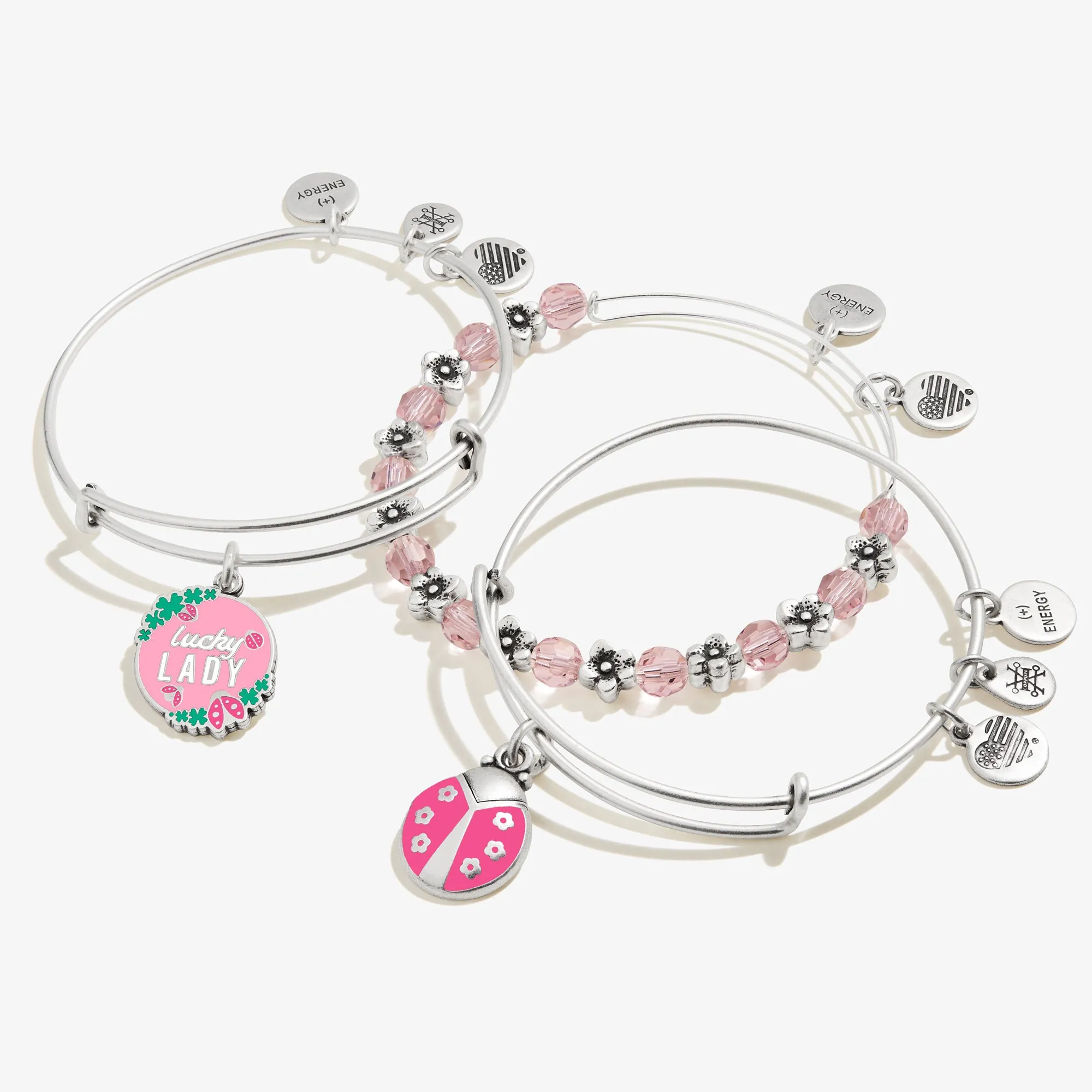 'Lucky Lady' Charm Bangles, Set of 3