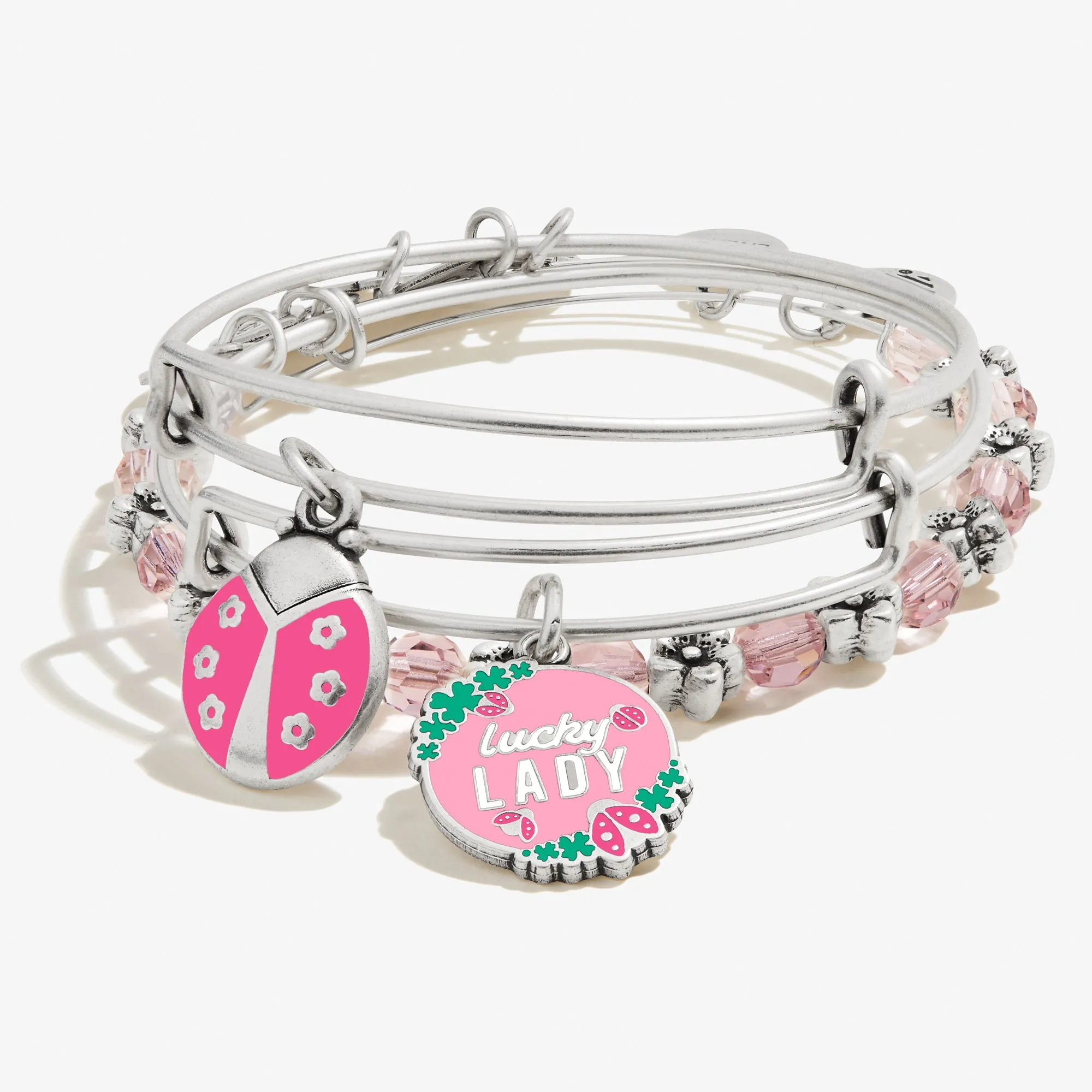 'Lucky Lady' Charm Bangles, Set of 3