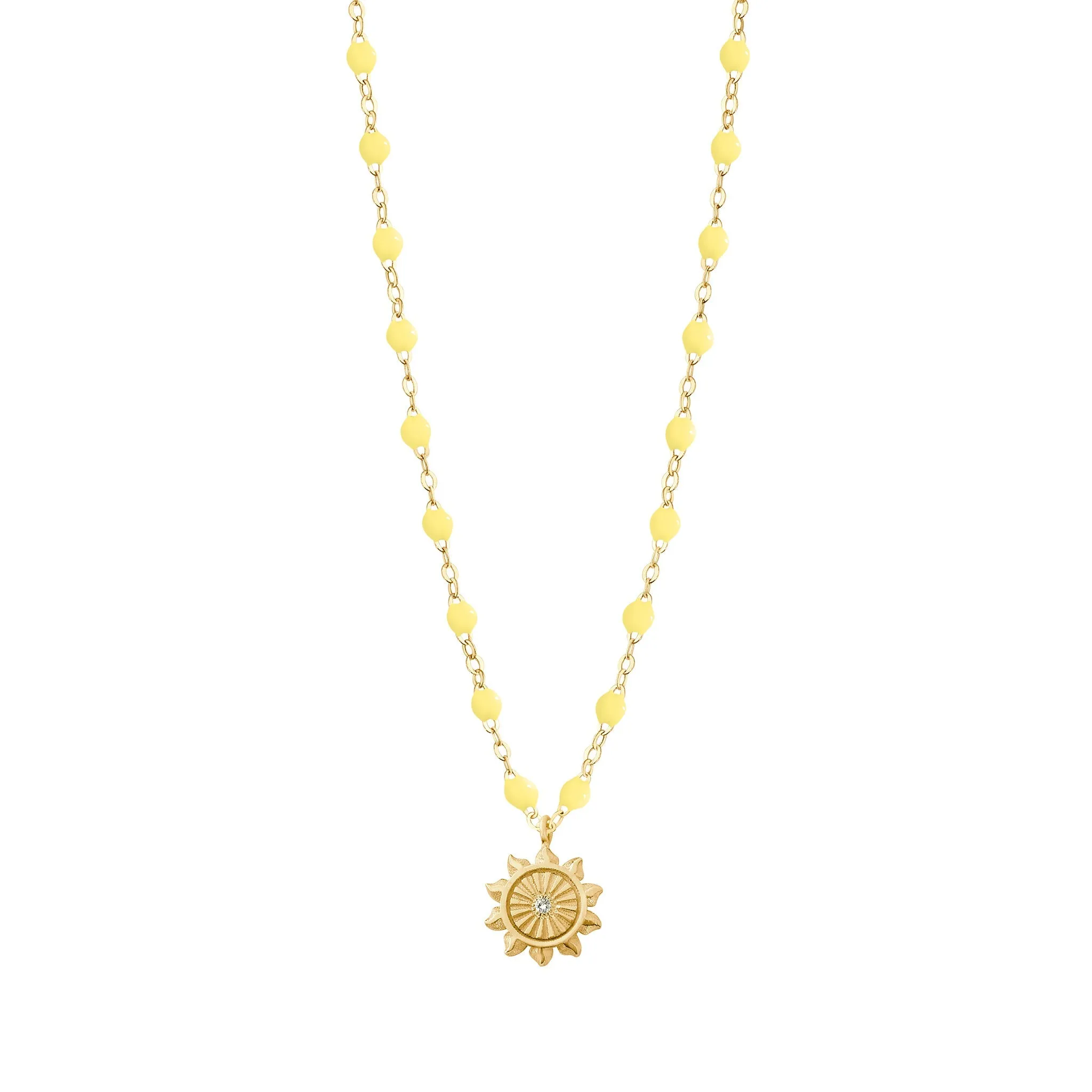 Lucky Sun Mimosa Diamond Necklace, Yellow Gold, 16.5"