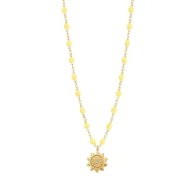 Lucky Sun Mimosa Diamond Necklace, Yellow Gold, 16.5"