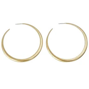 Luna Creciente Statement Hoops - Bronze