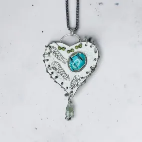 M1-Stitched and Fixed Sterling Heart Medallion