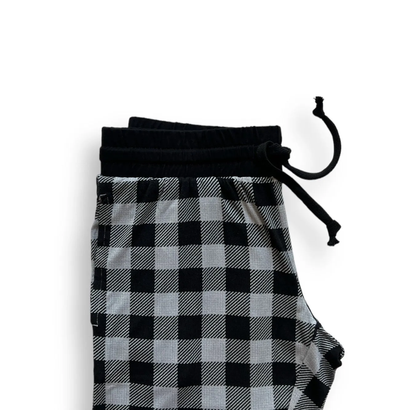 MAMA JOGGERS- Grey Buffalo Plaid