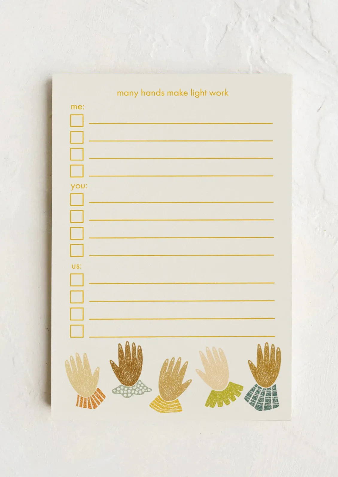 Many Hands Notepad