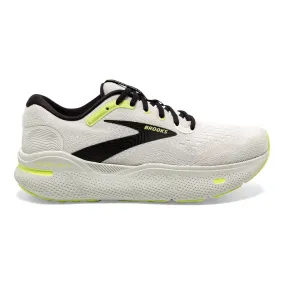 Men's Brooks Ghost Max, Grey/Black/Sharp Green, 7 D Medium