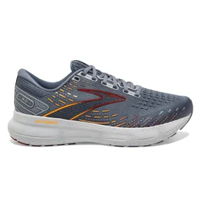 Men's Brooks Glycerin 20, Grey/Chili Oil/Orange, 9 D Medium