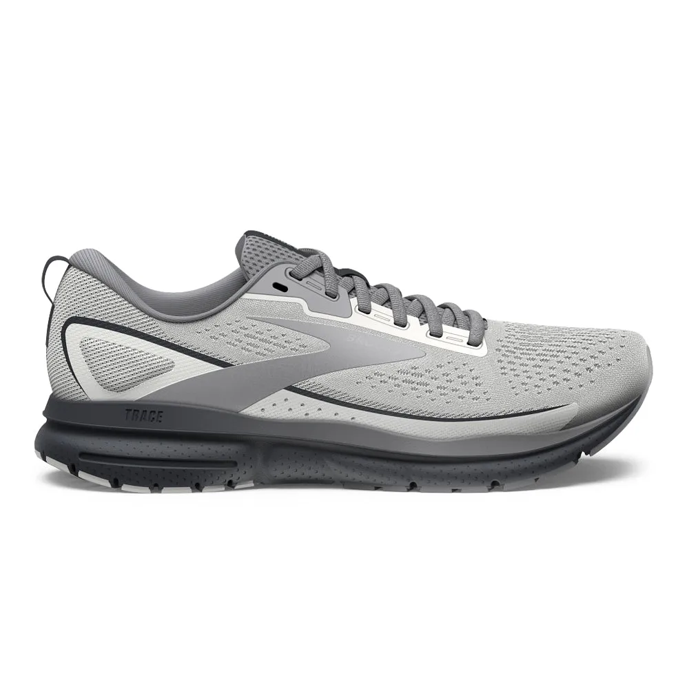 Men's Brooks Trace 3, White/Alloy/Ebony, 8.5 D Medium