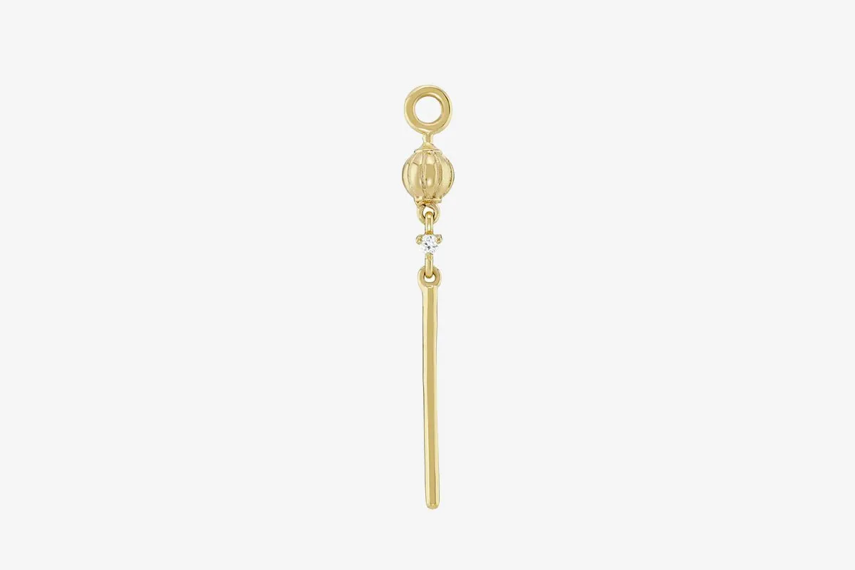 Metier 9k Gold Dala Detail Lucky Lantern Bar Plaque