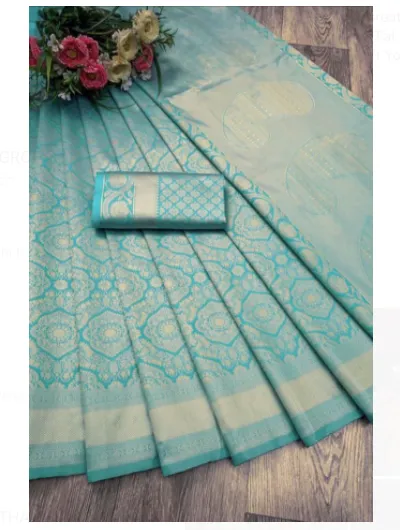 Mint Zari South Silk Wedding Saree