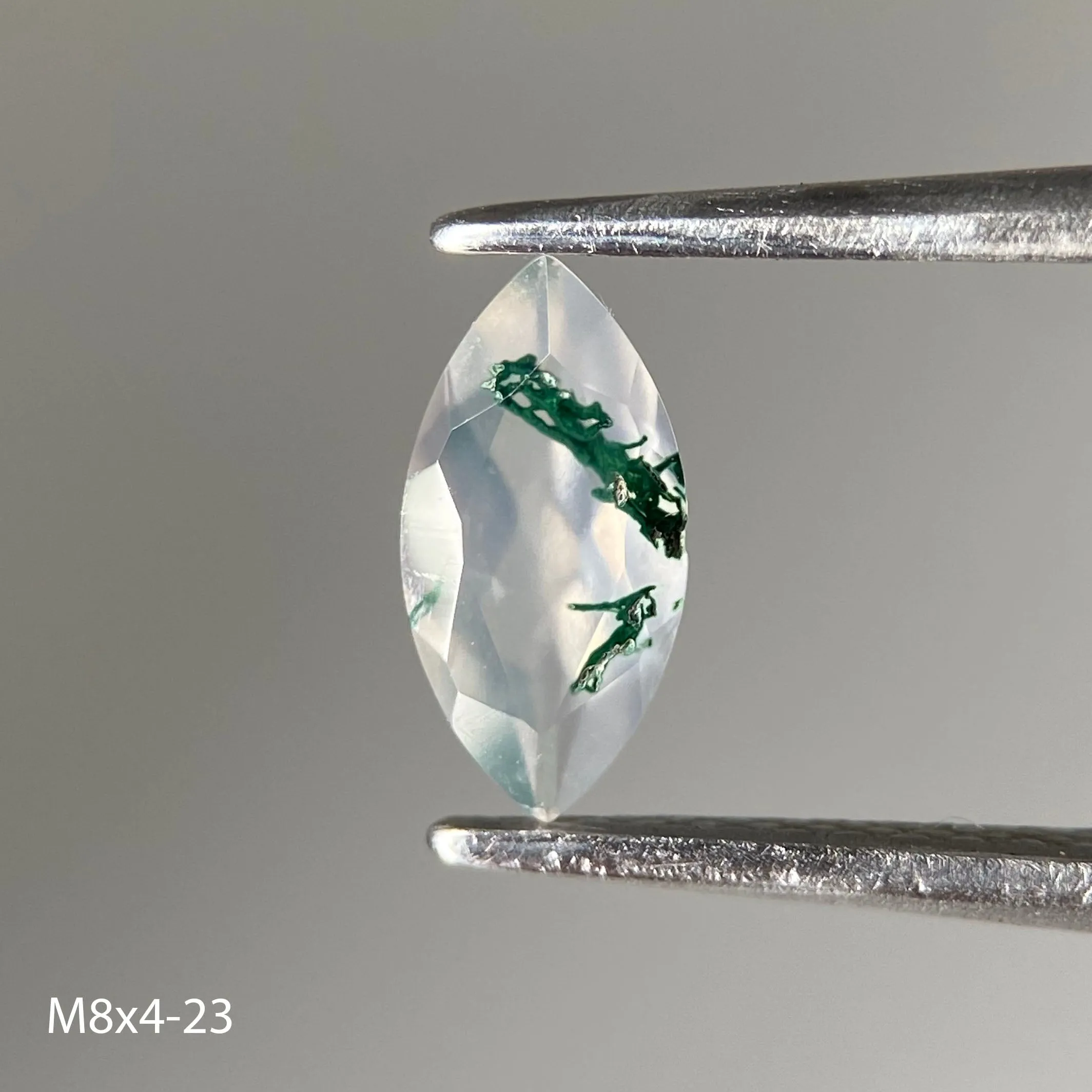 Moss agate | marquise cut, 8x4mm - choose yours