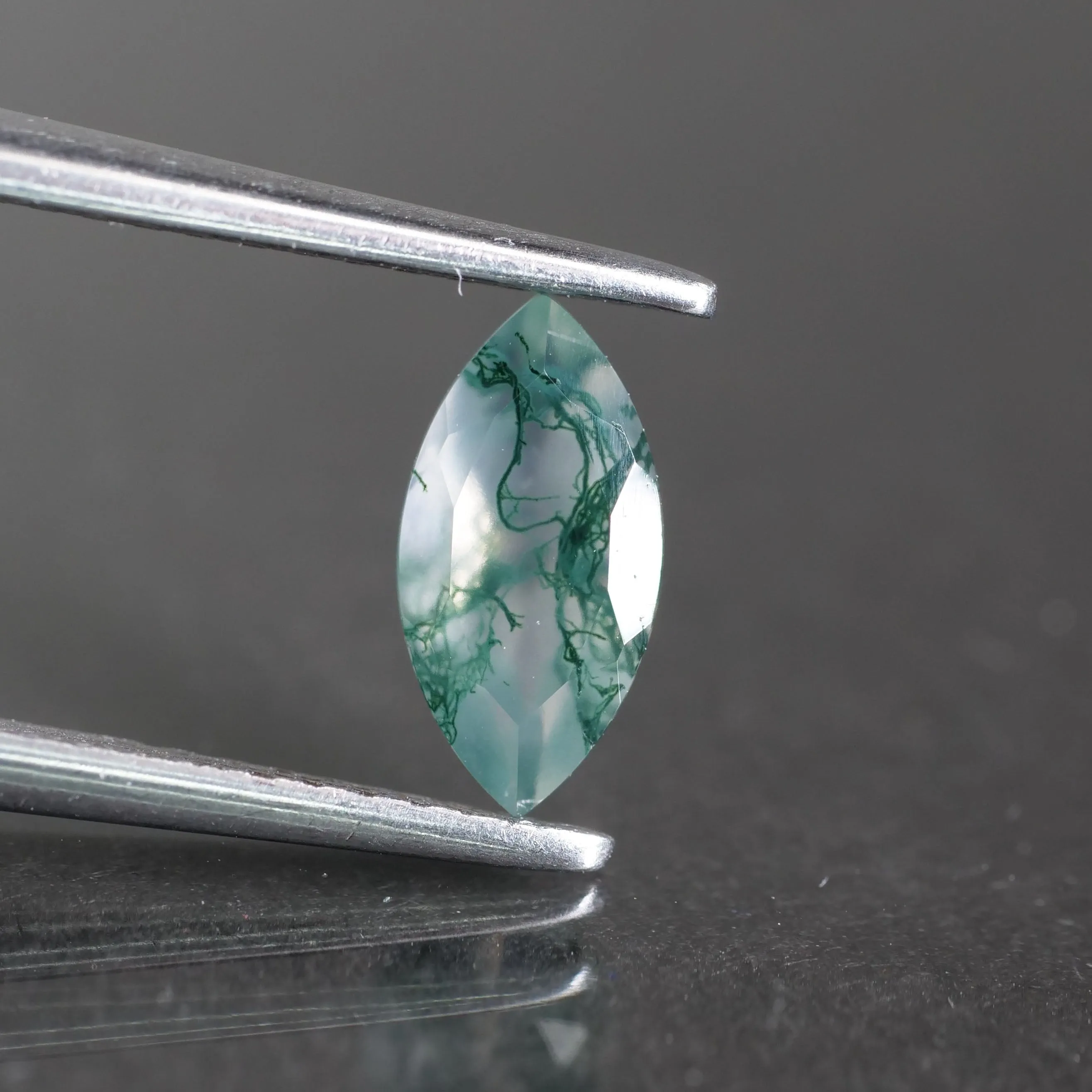 Moss agate | marquise cut, 8x4mm - choose yours