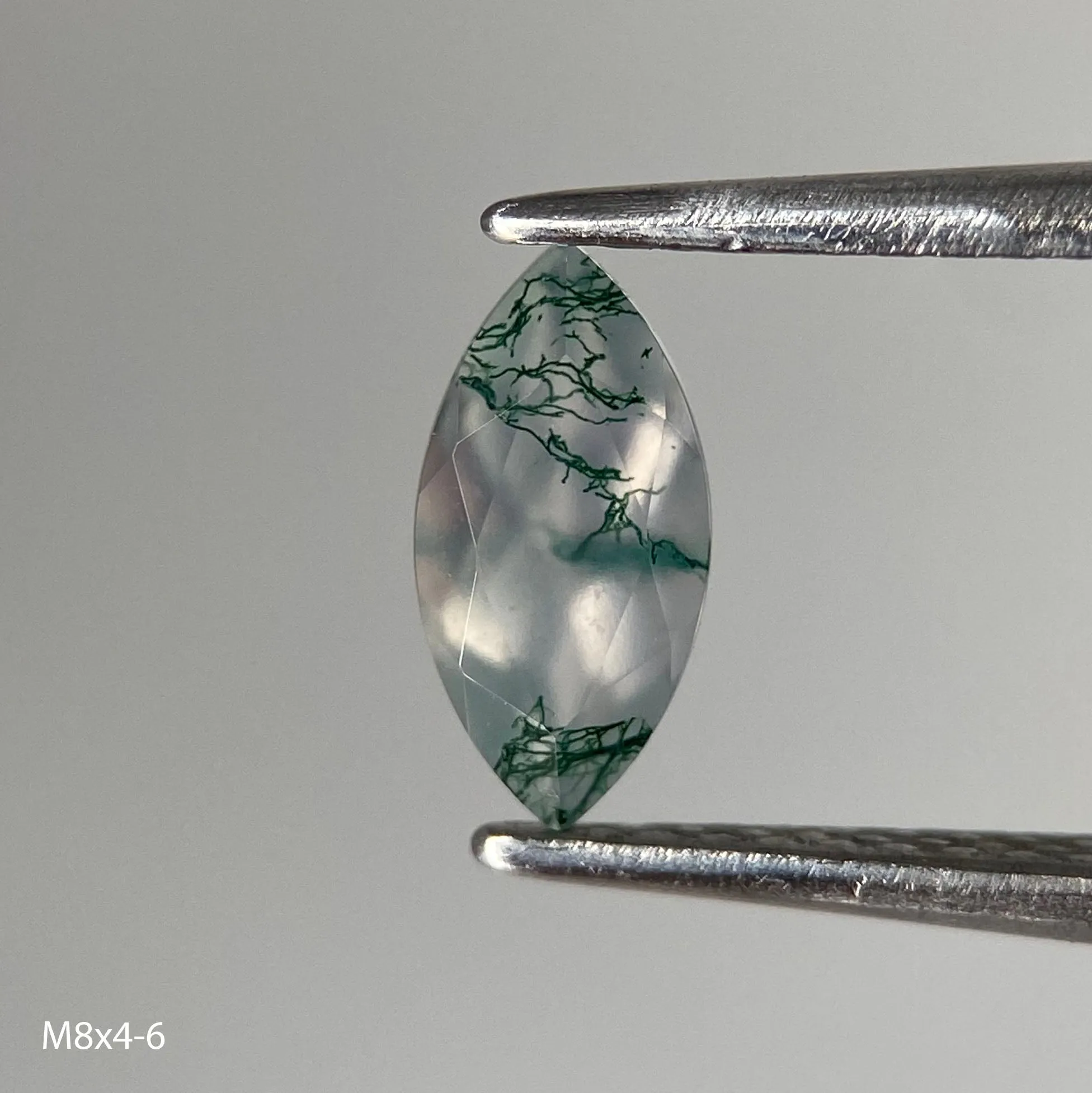 Moss agate | marquise cut, 8x4mm - choose yours