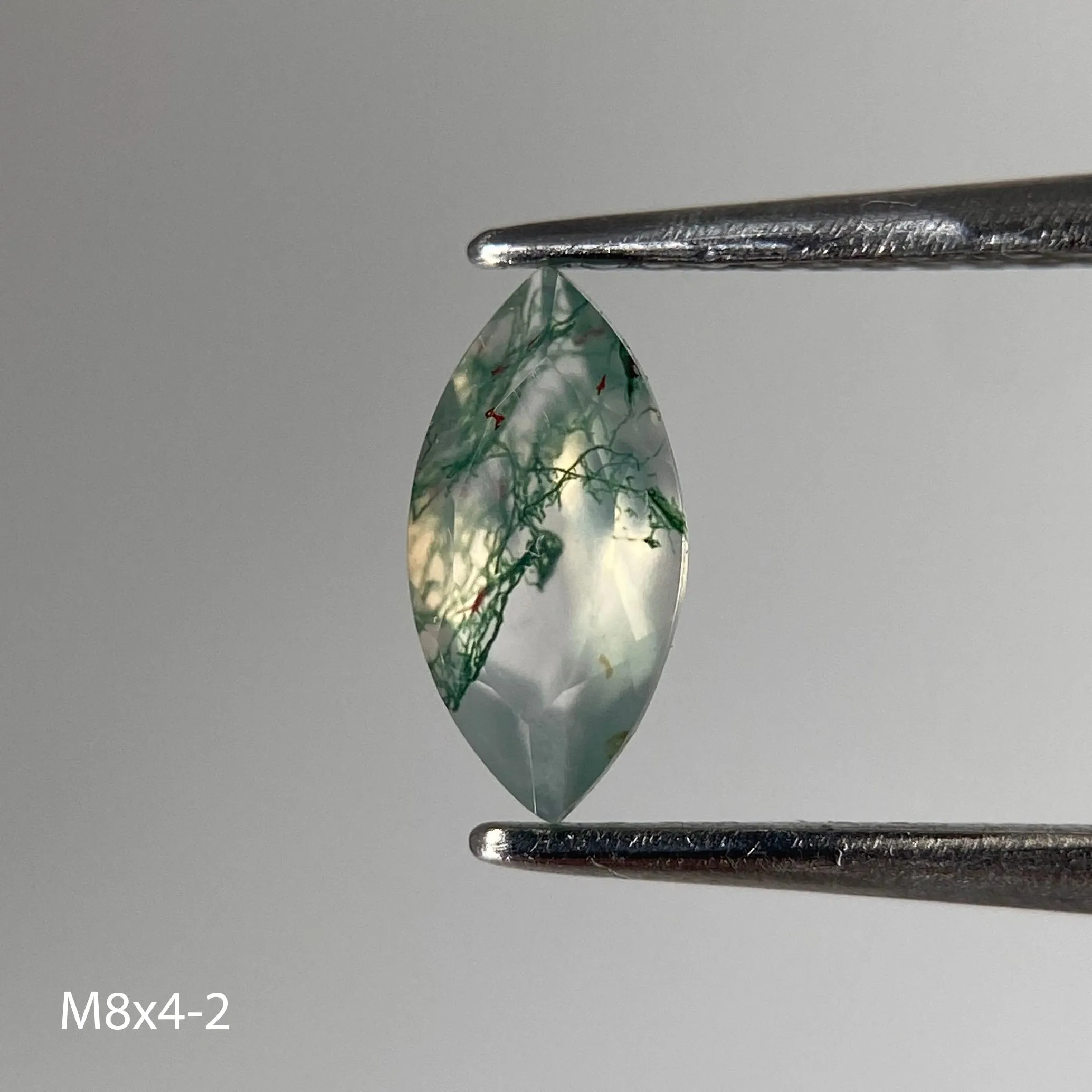 Moss agate | marquise cut, 8x4mm - choose yours