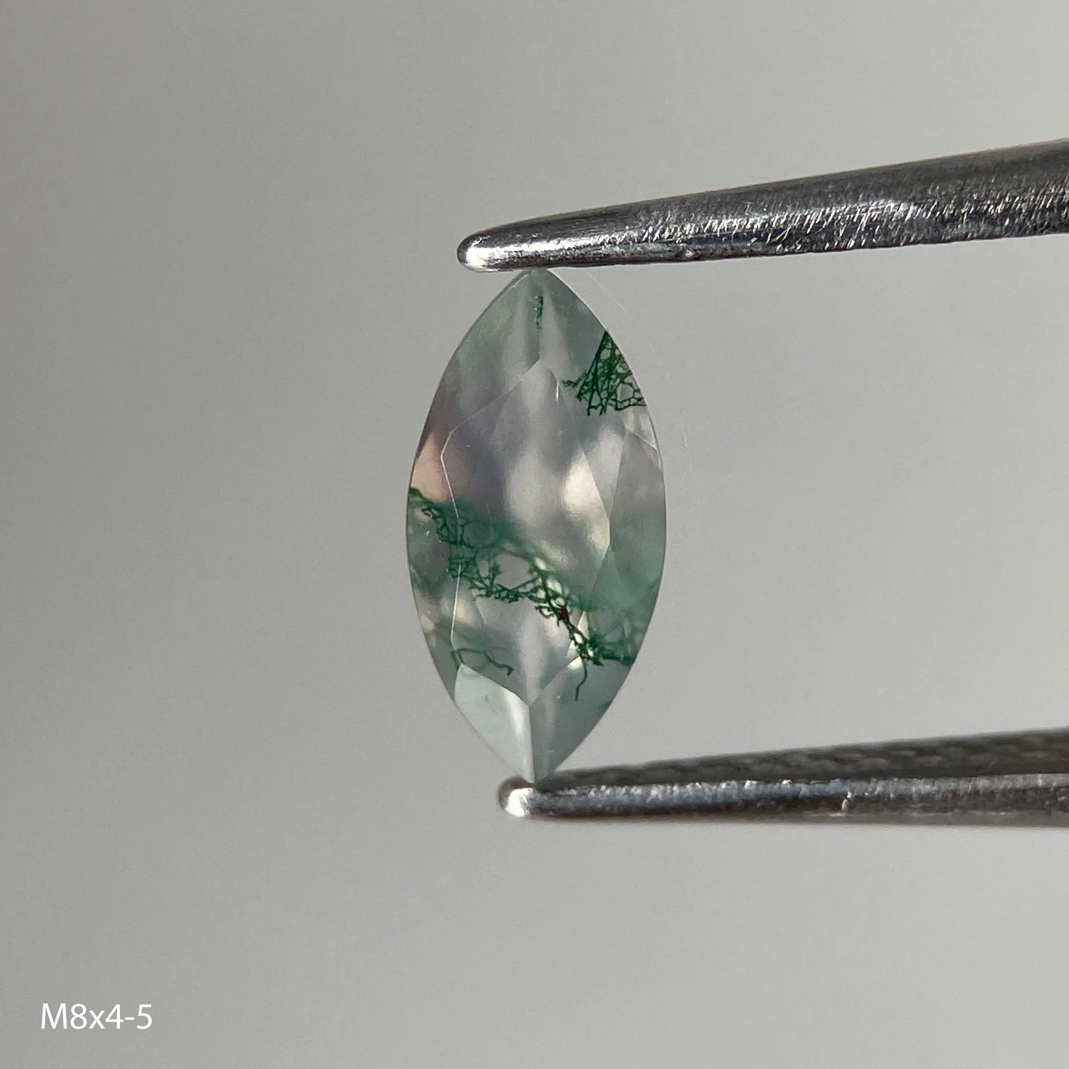 Moss agate | marquise cut, 8x4mm - choose yours