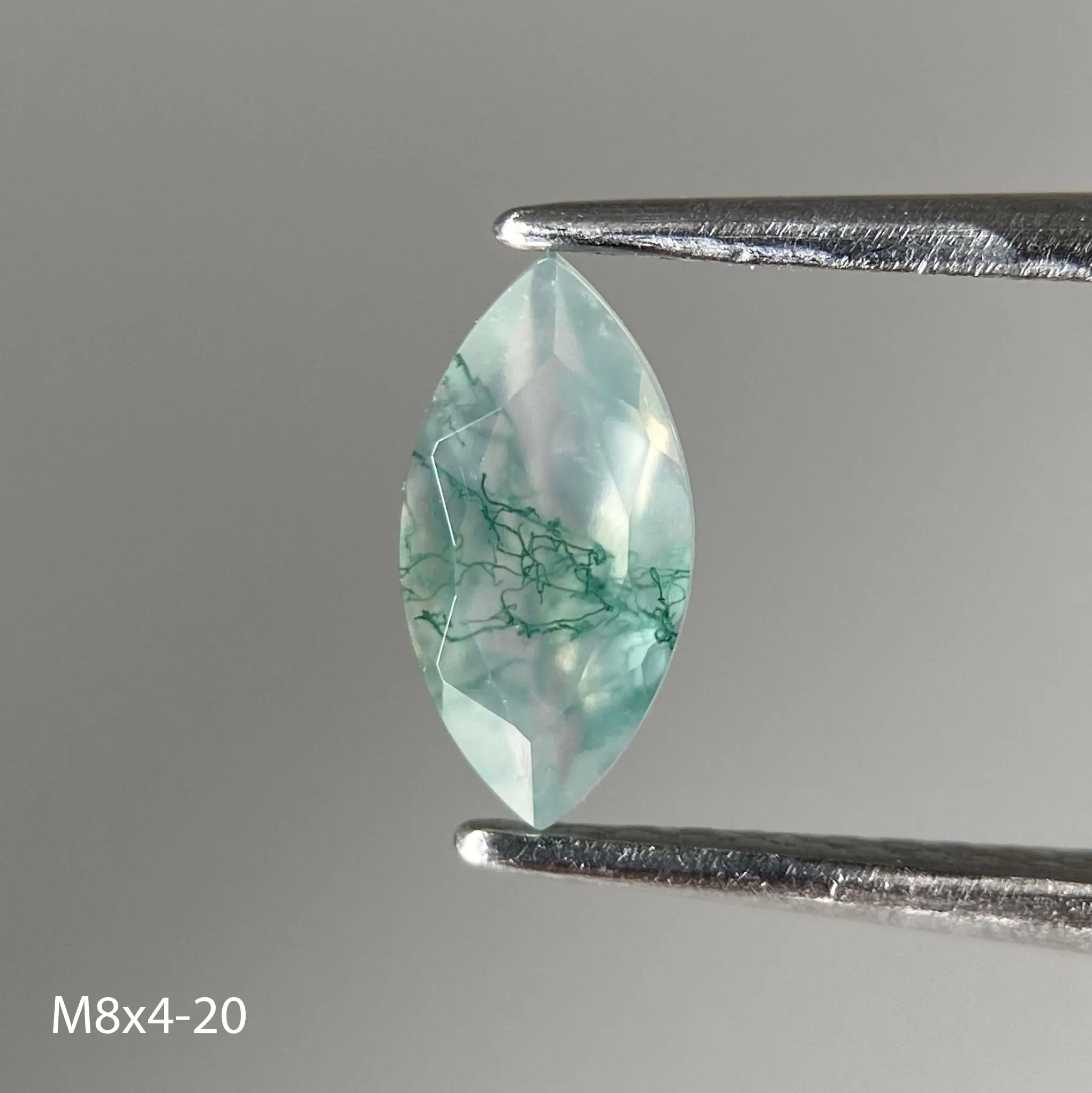 Moss agate | marquise cut, 8x4mm - choose yours