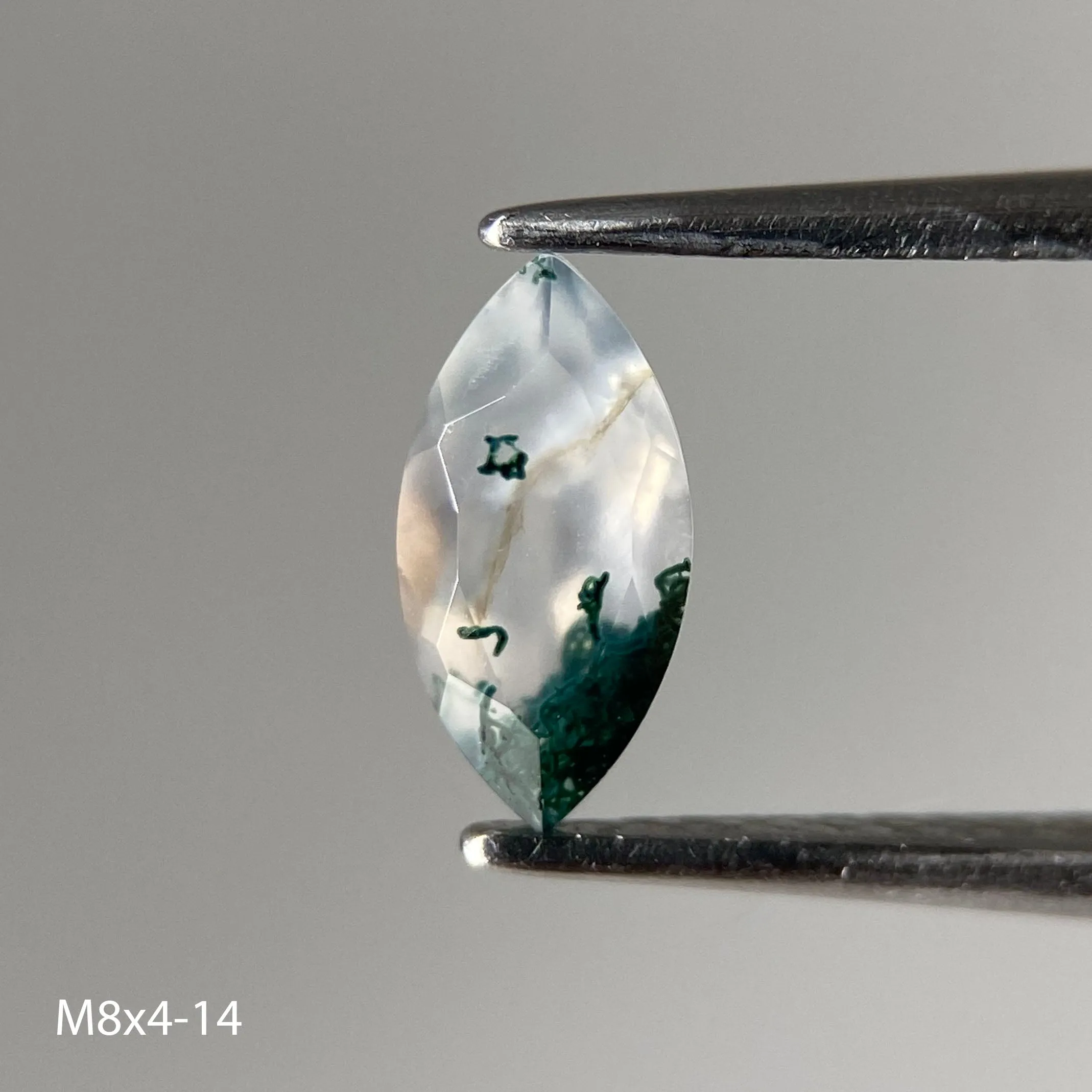 Moss agate | marquise cut, 8x4mm - choose yours