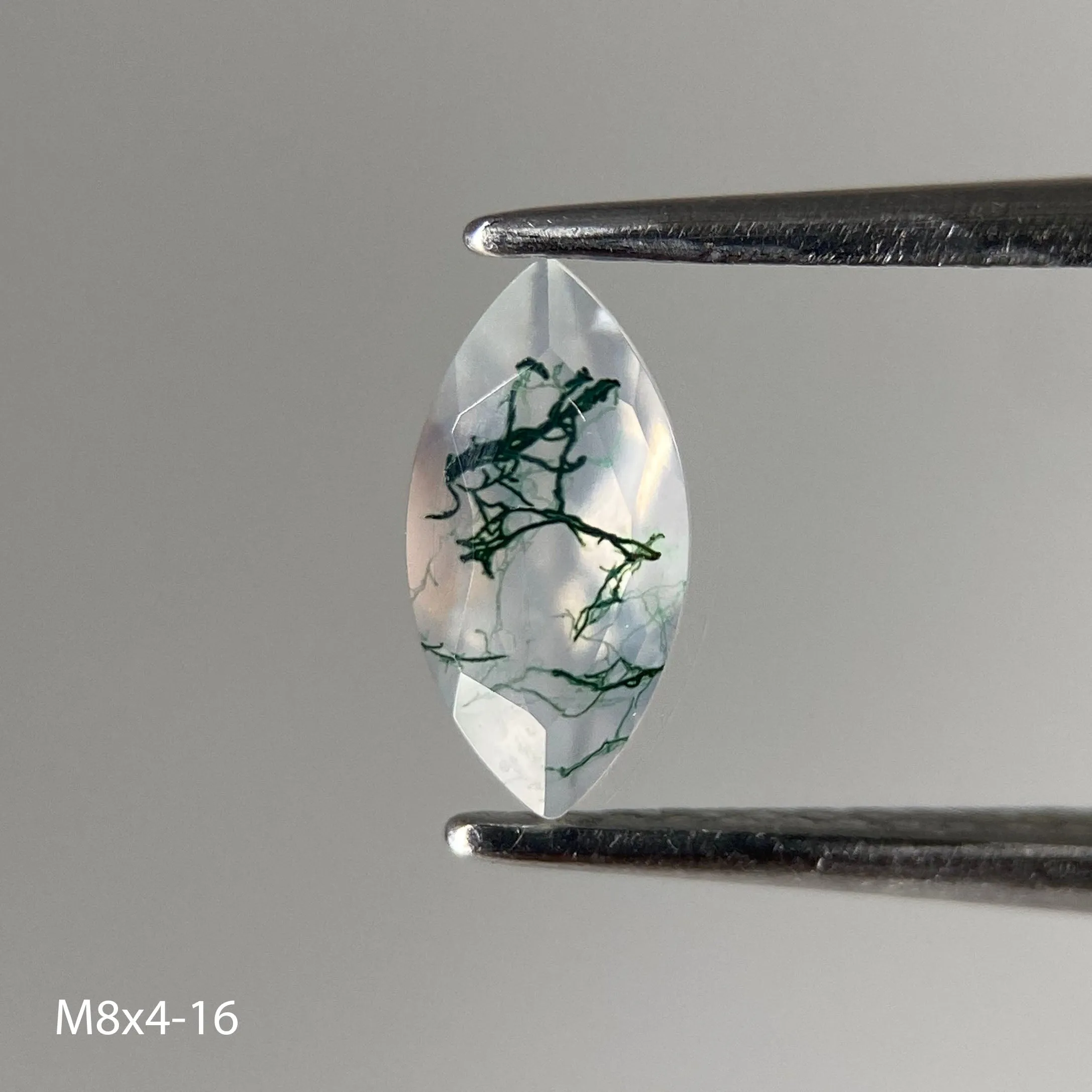 Moss agate | marquise cut, 8x4mm - choose yours