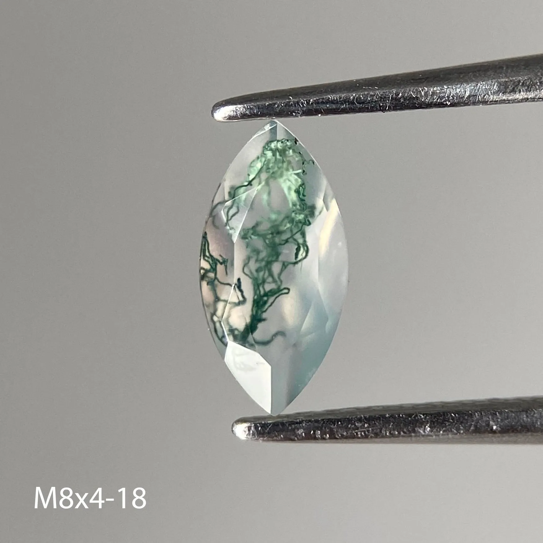 Moss agate | marquise cut, 8x4mm - choose yours