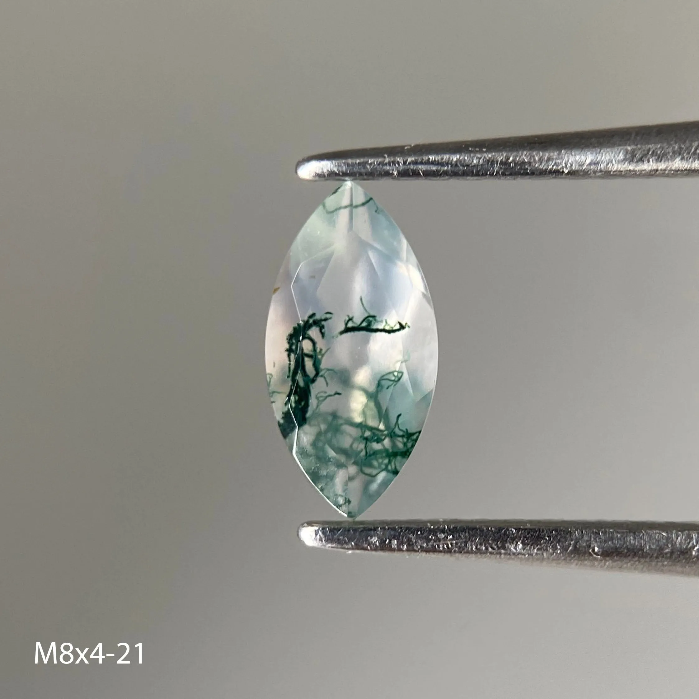 Moss agate | marquise cut, 8x4mm - choose yours