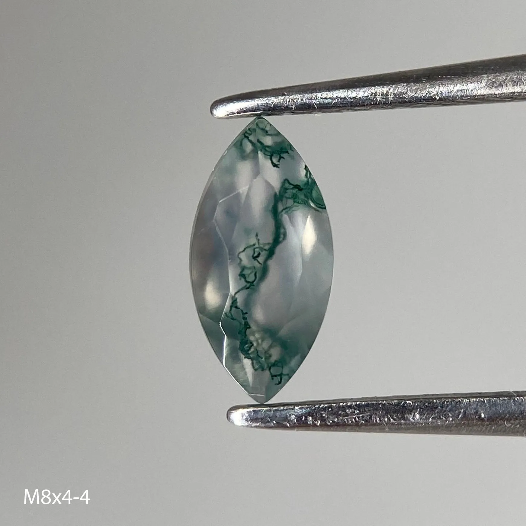 Moss agate | marquise cut, 8x4mm - choose yours