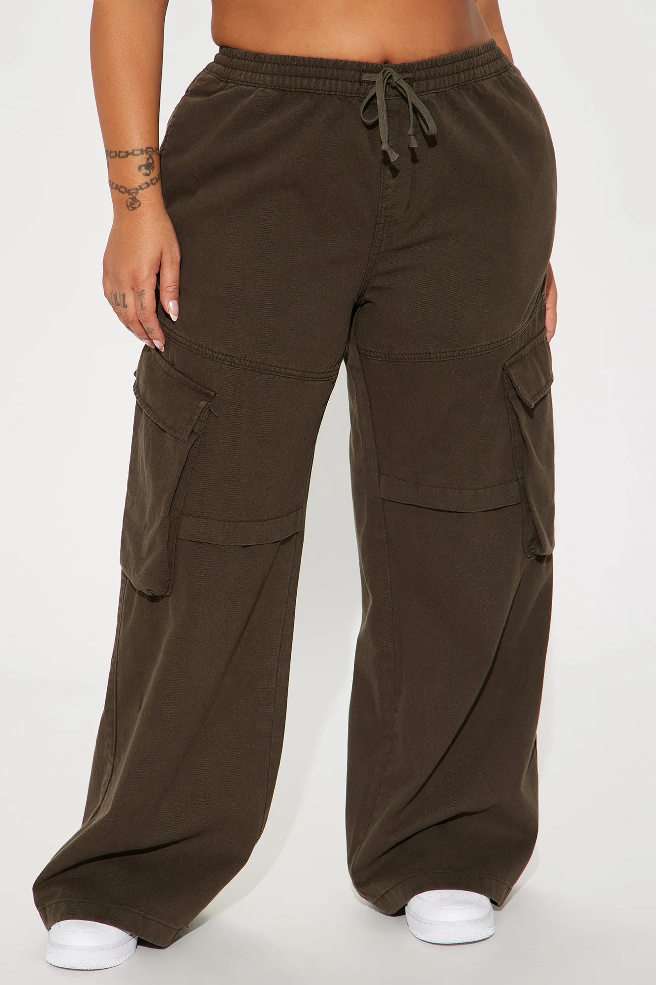 Nice For What Cargo Wide Leg Pant - Olive