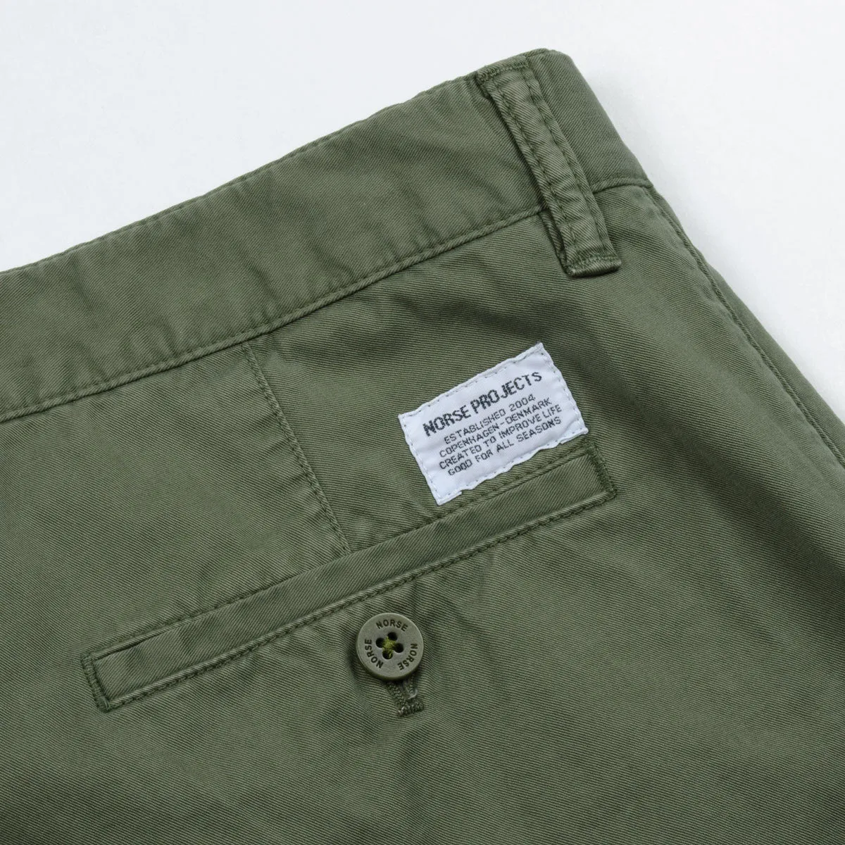 Norse Projects - Aros Slim Light Twill Chinos - Dried Olive