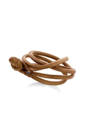 Ole Lynggaard Camel Leather Bracelet For Sweet Drops