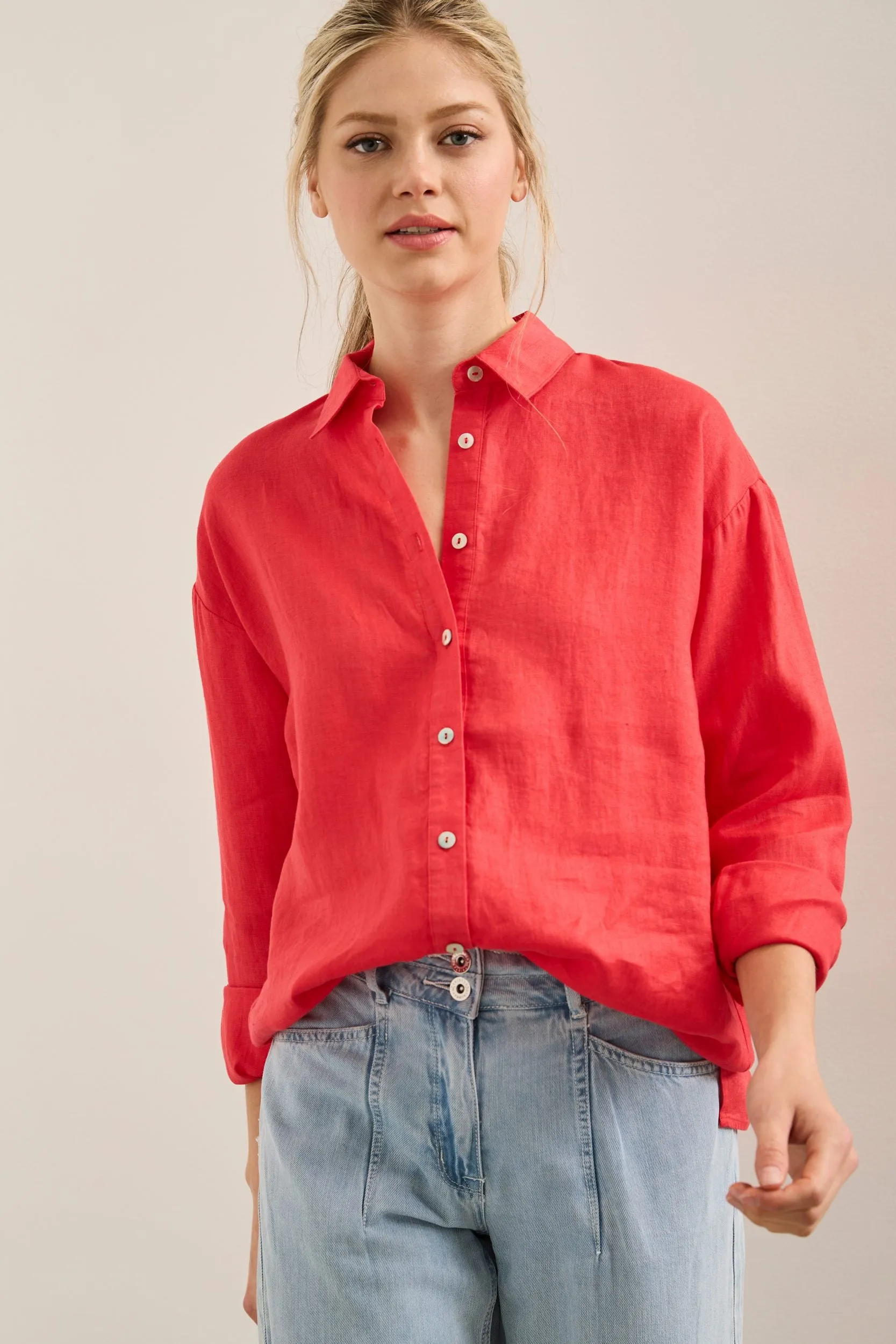 Oversized linen blouse