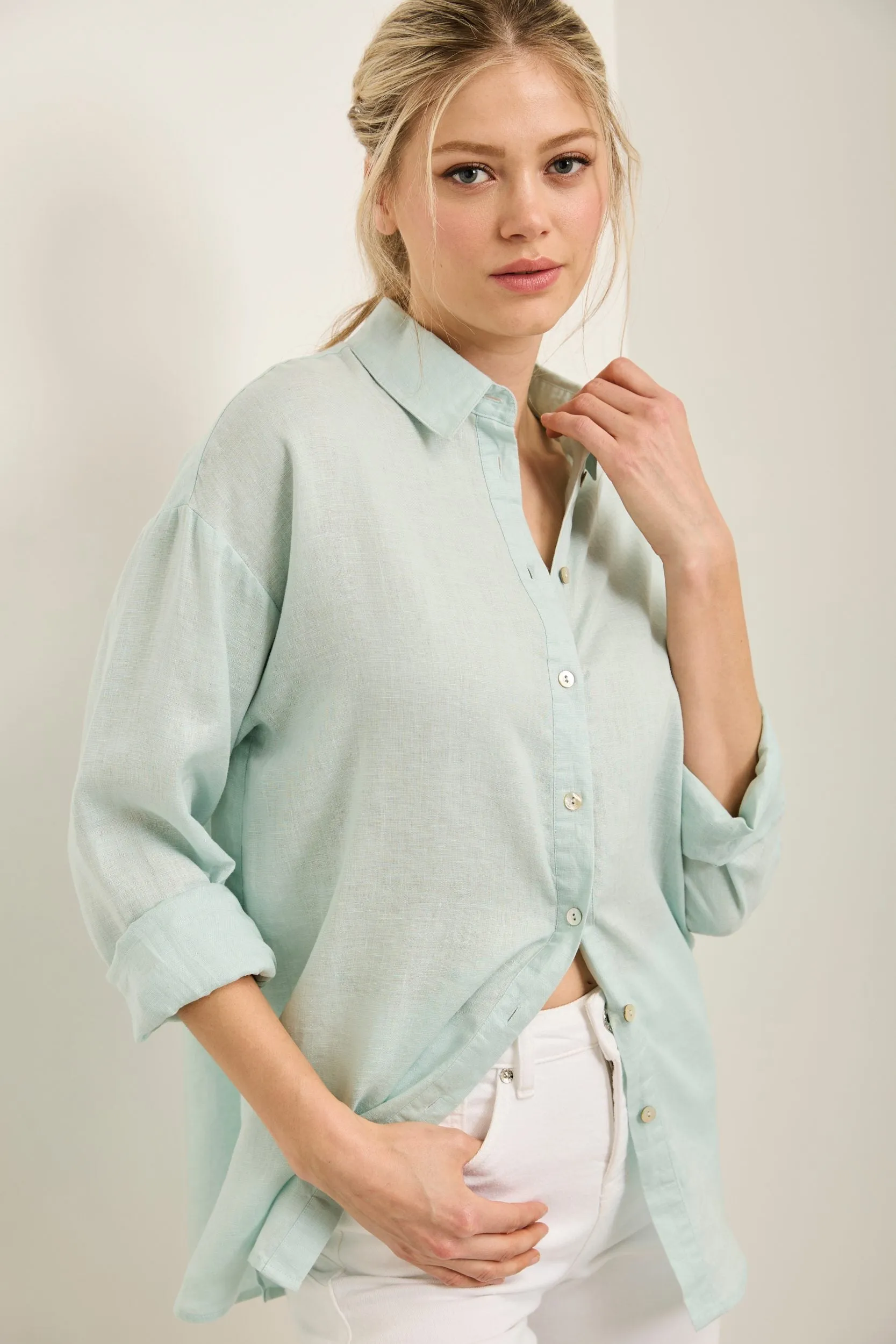 Oversized linen blouse