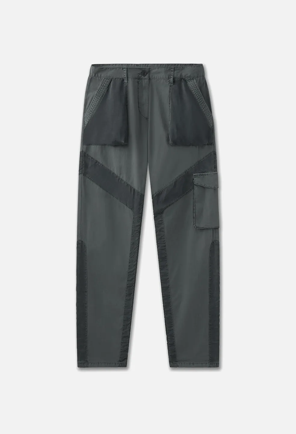 Paneled Utility Pant / Washed Black