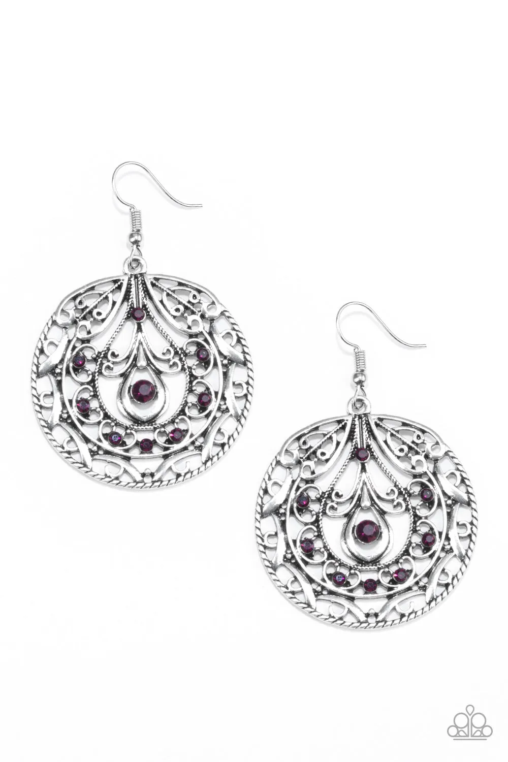 Paparazzi Choose To Sparkle Purple Earrings