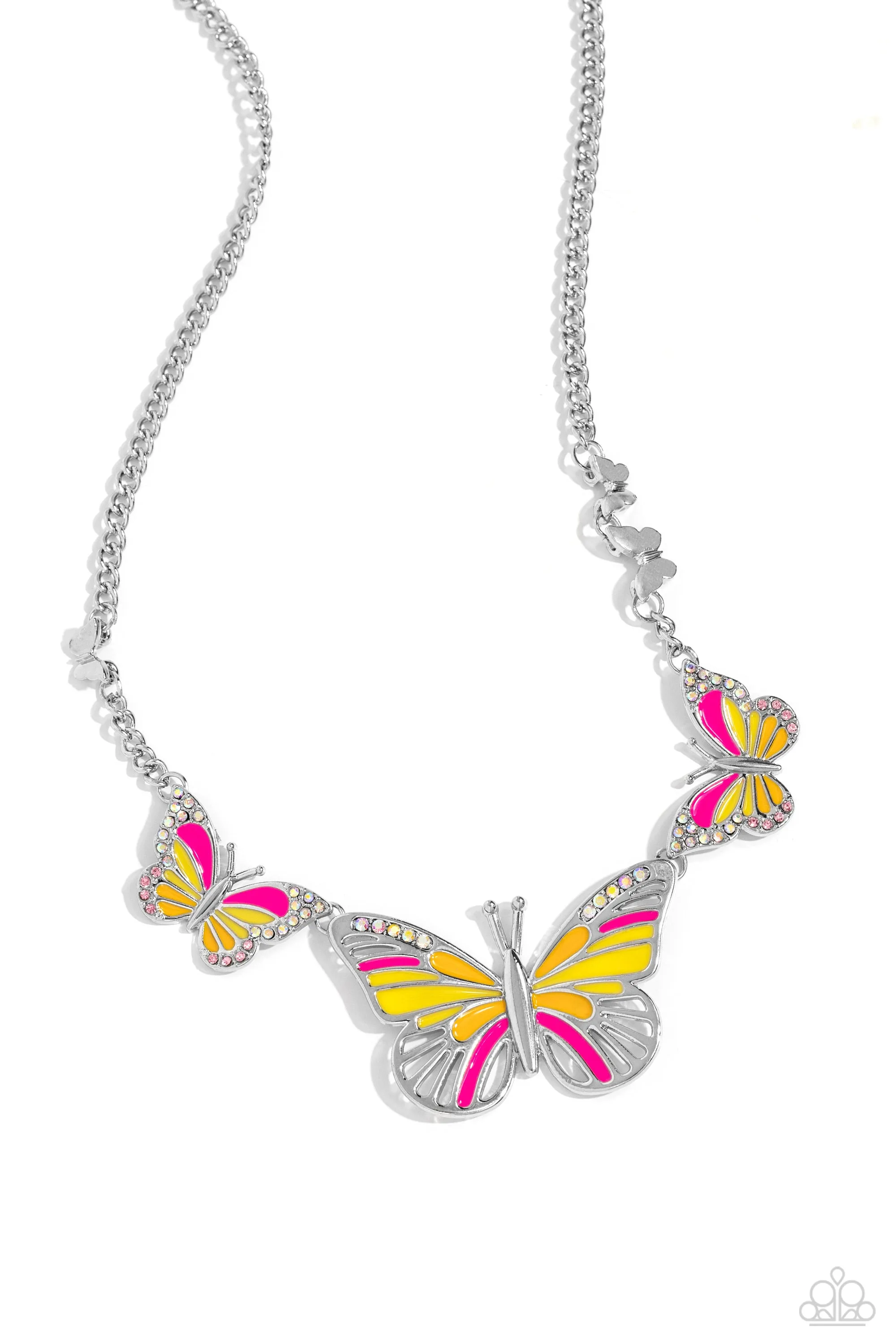 Paparazzi The FLIGHT Direction Yellow Necklace & Earring Set