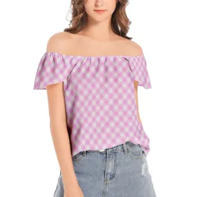 Pink Dots Women's Off The Shoulder Top