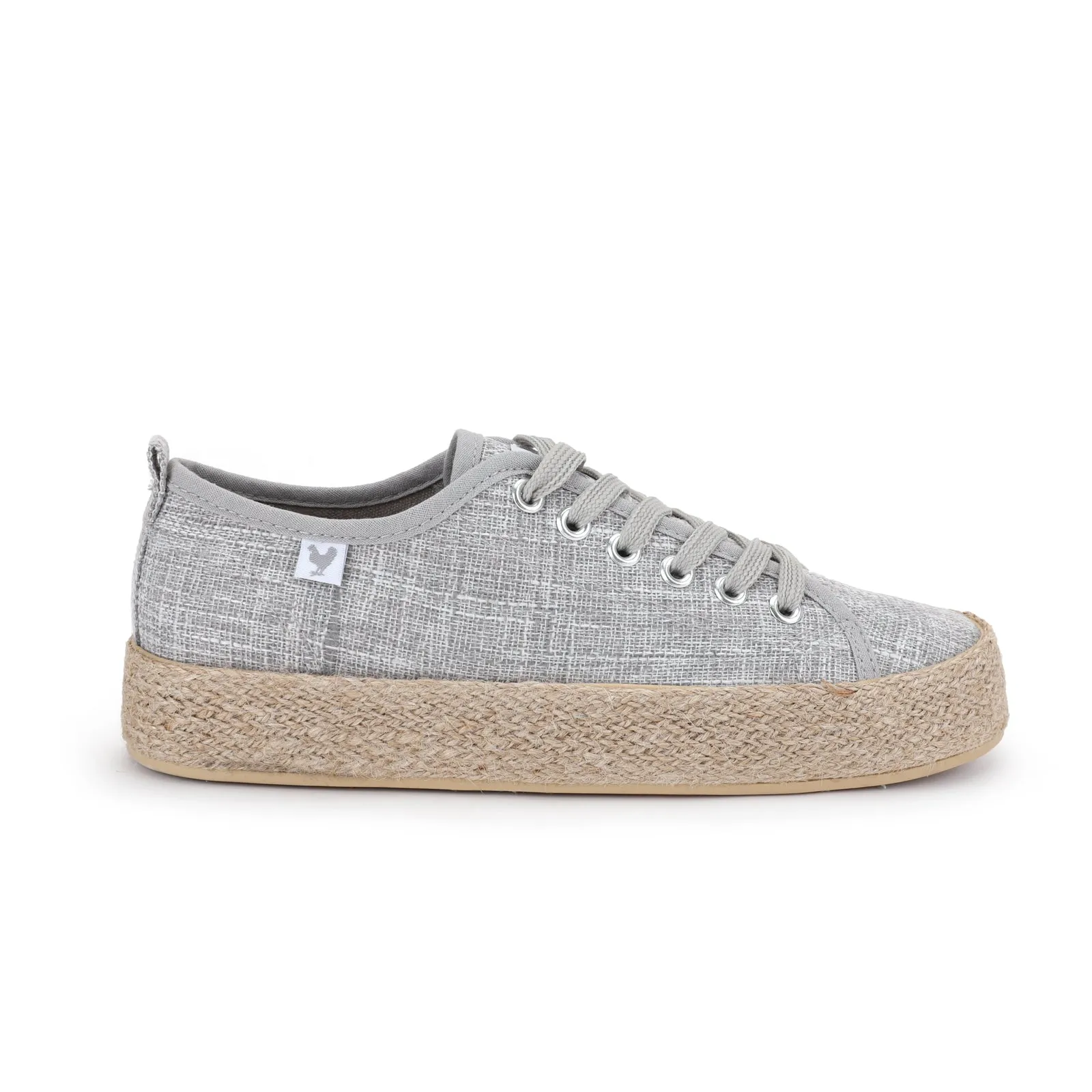 Pitas linen lace-up espadrille sneakers