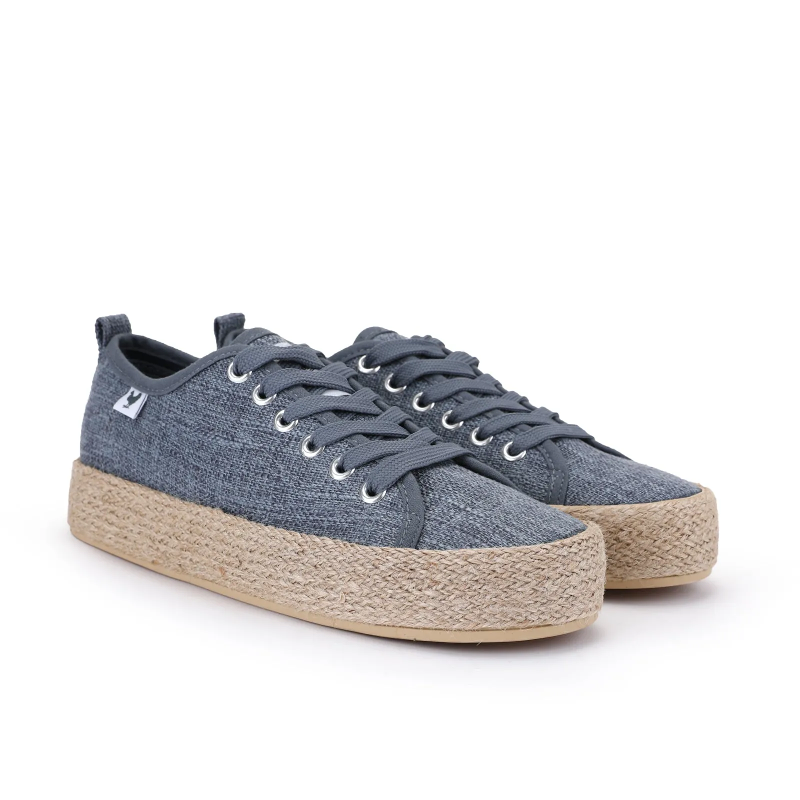 Pitas linen lace-up espadrille sneakers