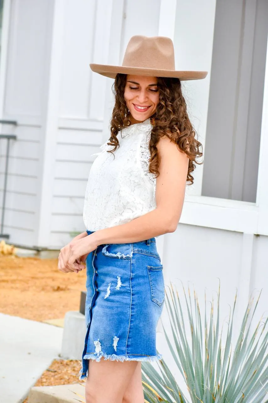 Rain On Me Lace Halter Top