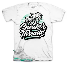 Retro 6 Mint Foam Shirt - St Palms - White