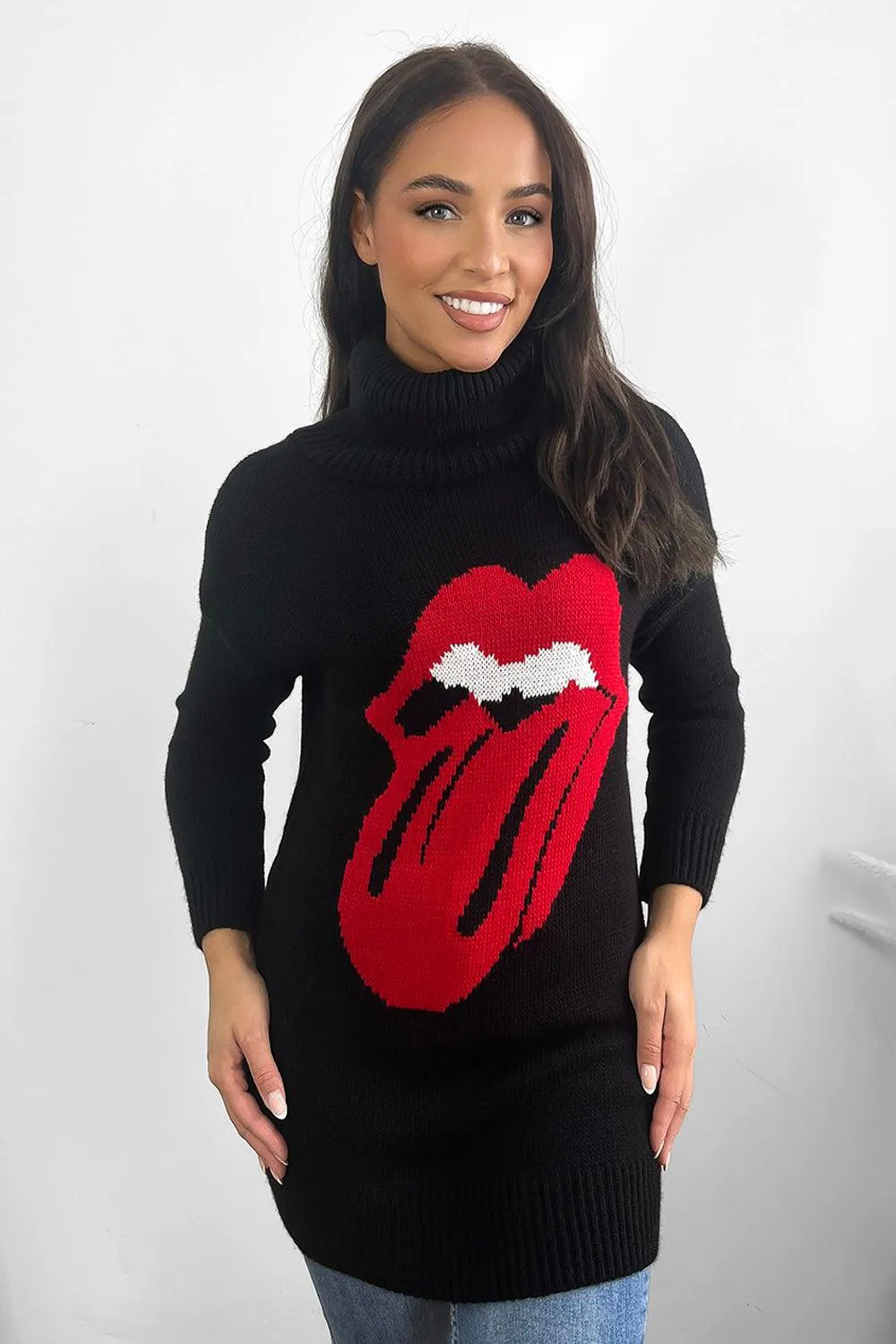 Rock-n-Roll Logo High Neck Jumper