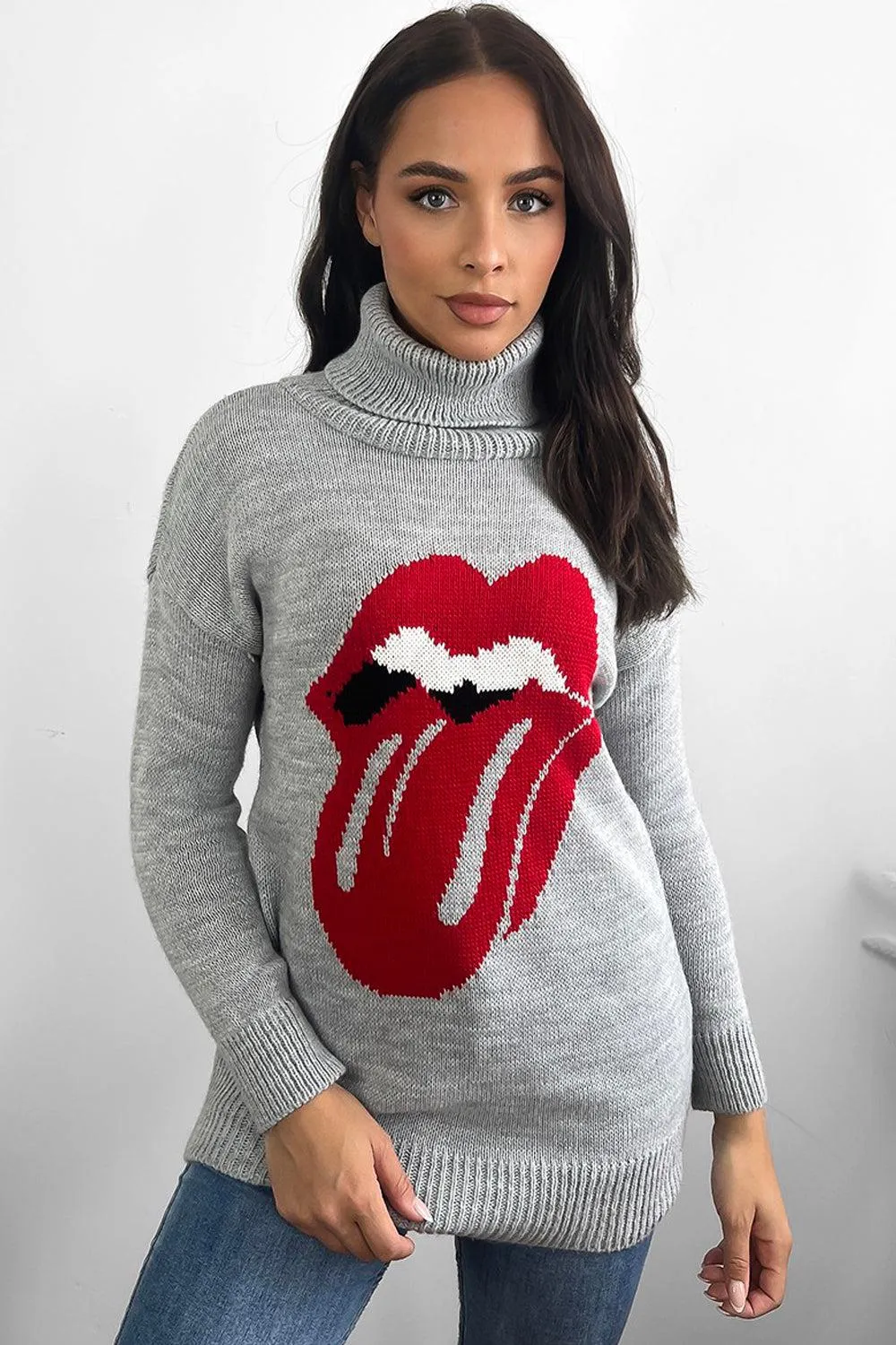 Rock-n-Roll Logo High Neck Jumper