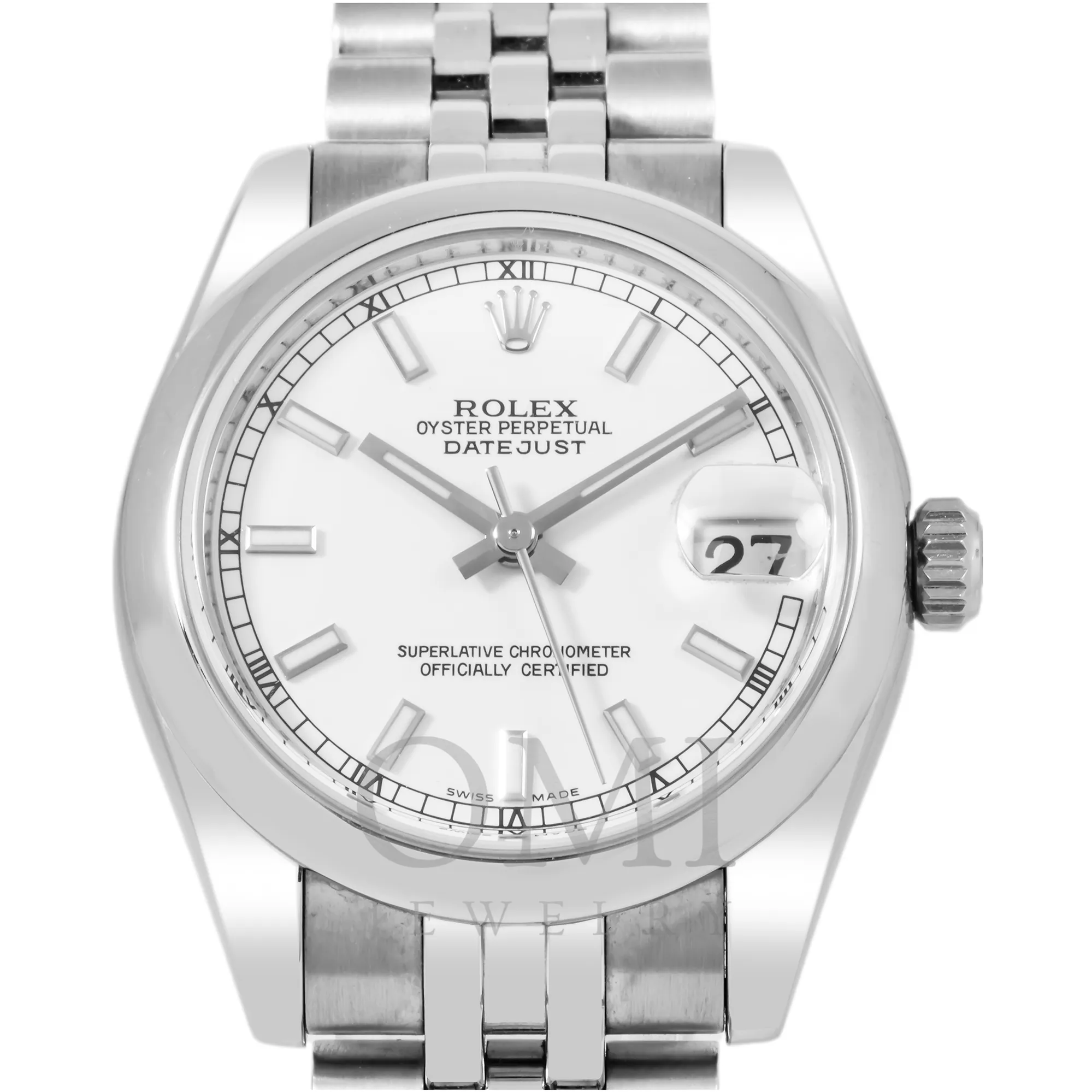 ROLEX DATEJUST 178240 31MM WHITE DIAL WITH STAINLESS STEEL JUBILEE BRACELET