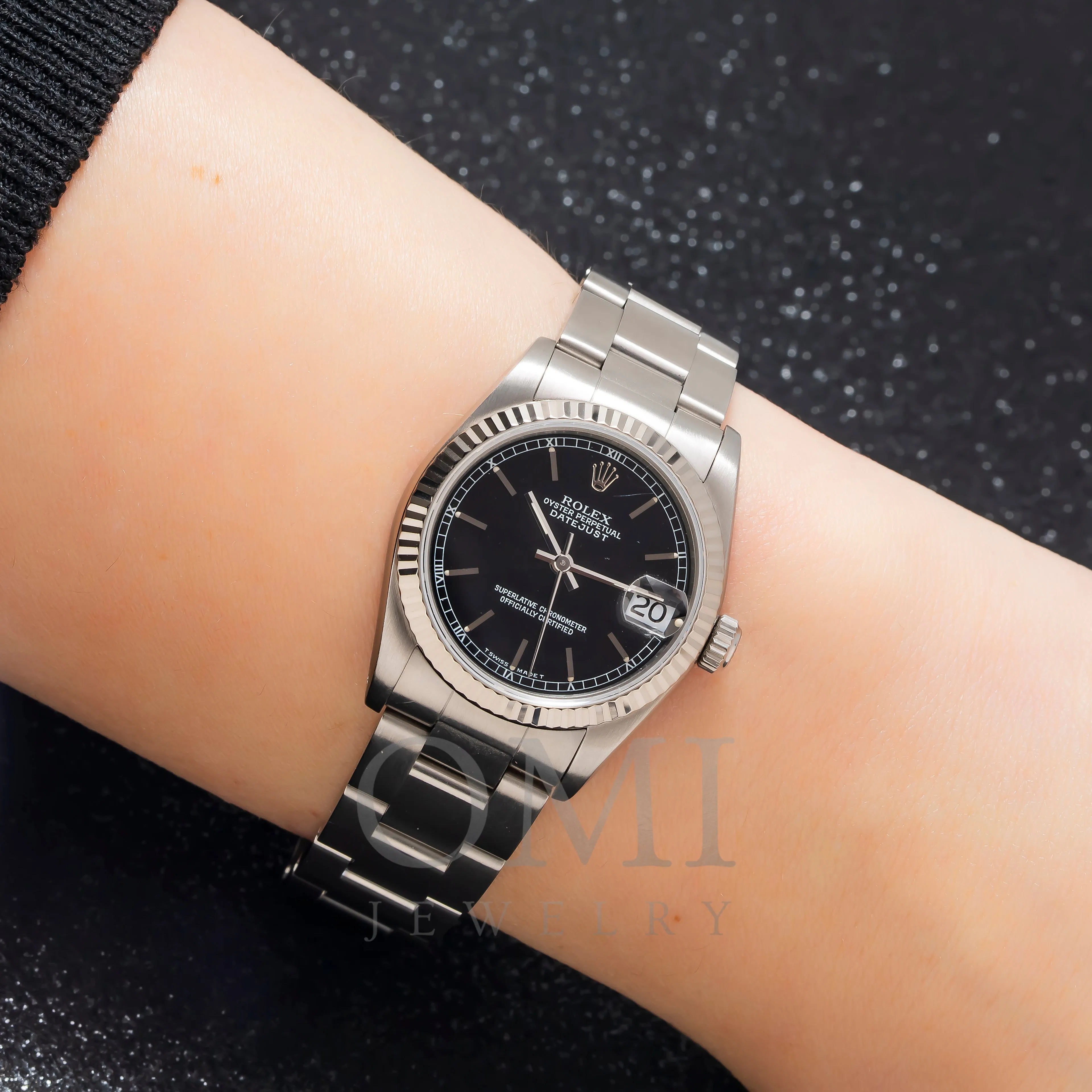 Rolex Datejust 68274 31MM Black Dial With Stainless Steel Oyster Bracelet