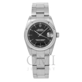 Rolex Datejust 68274 31MM Black Dial With Stainless Steel Oyster Bracelet